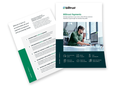 Billtrust payments solution guide mockup