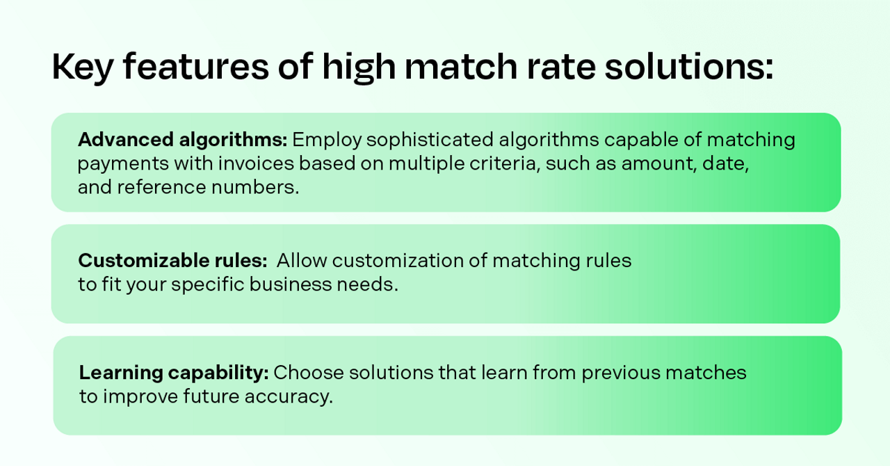 improve your cash application process-key features of high match rate solutions