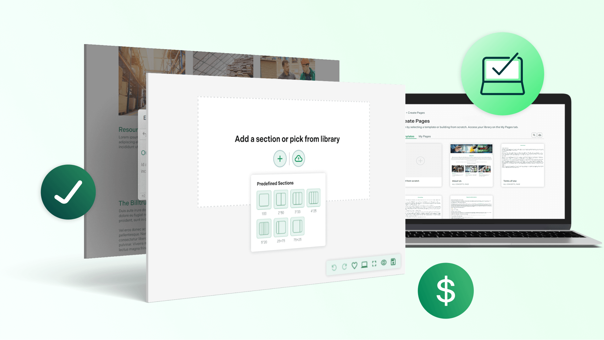 ecommerce screens mockup