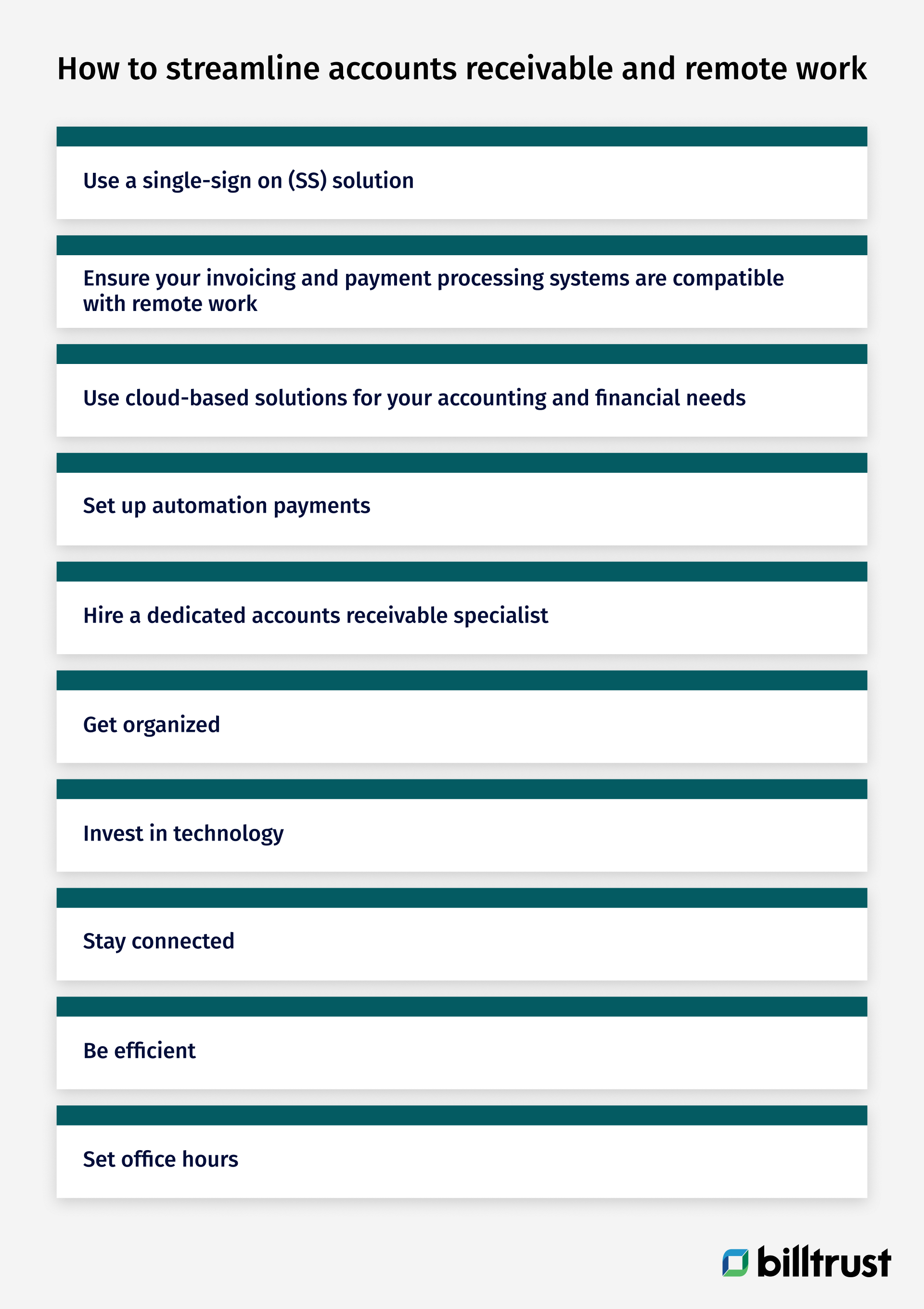 ways to streamline accounts receivable and remote work