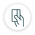 hand holding credit card icon