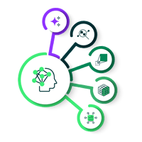 illustration of multi-agent ai with connecting points